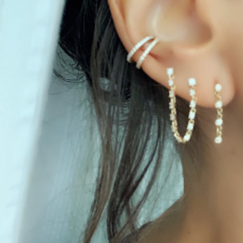 14k diamond ear cuff - G- Si 1